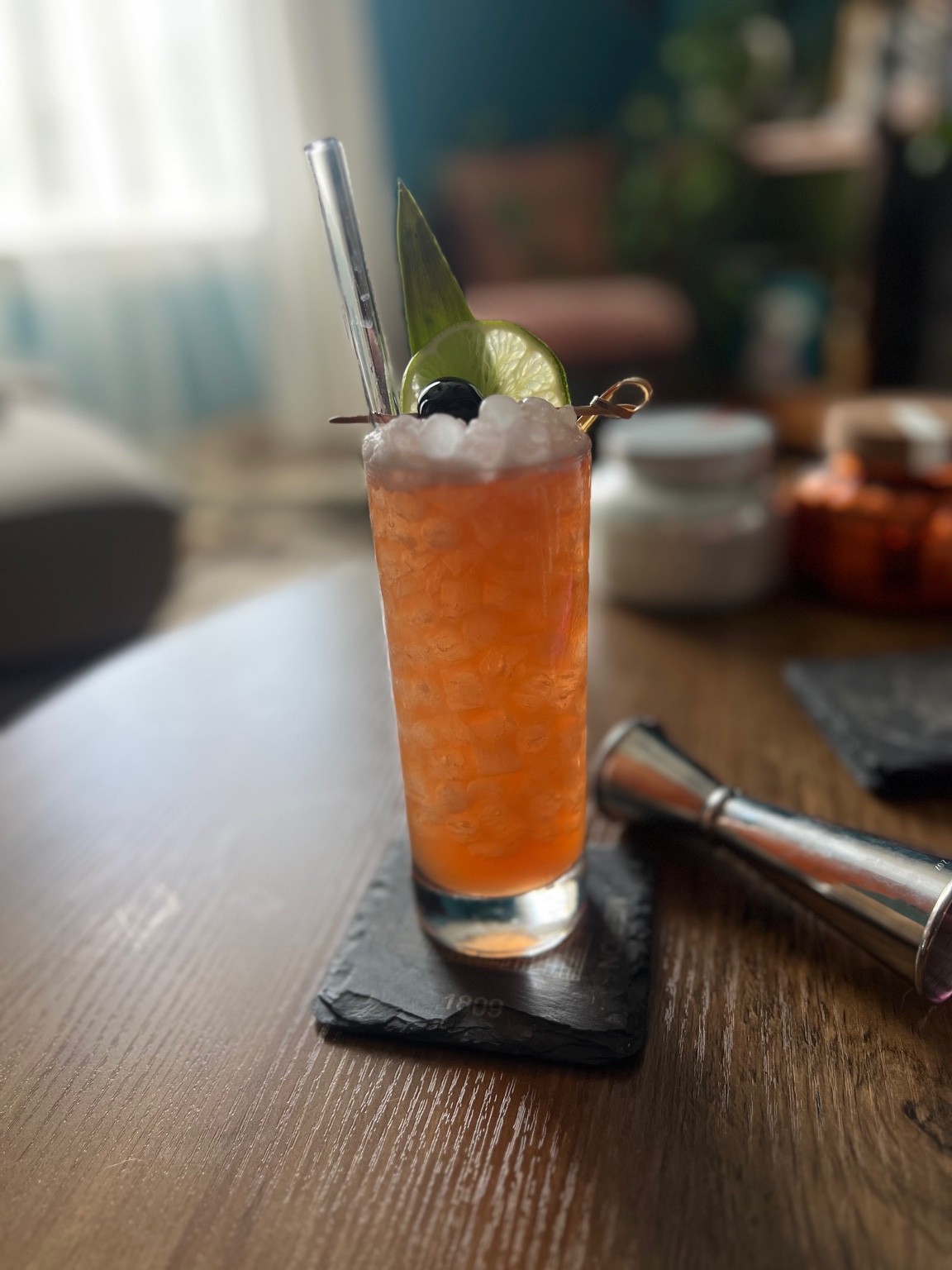 Craft cocktail in coupe glass — Columbus, Ohio wedding